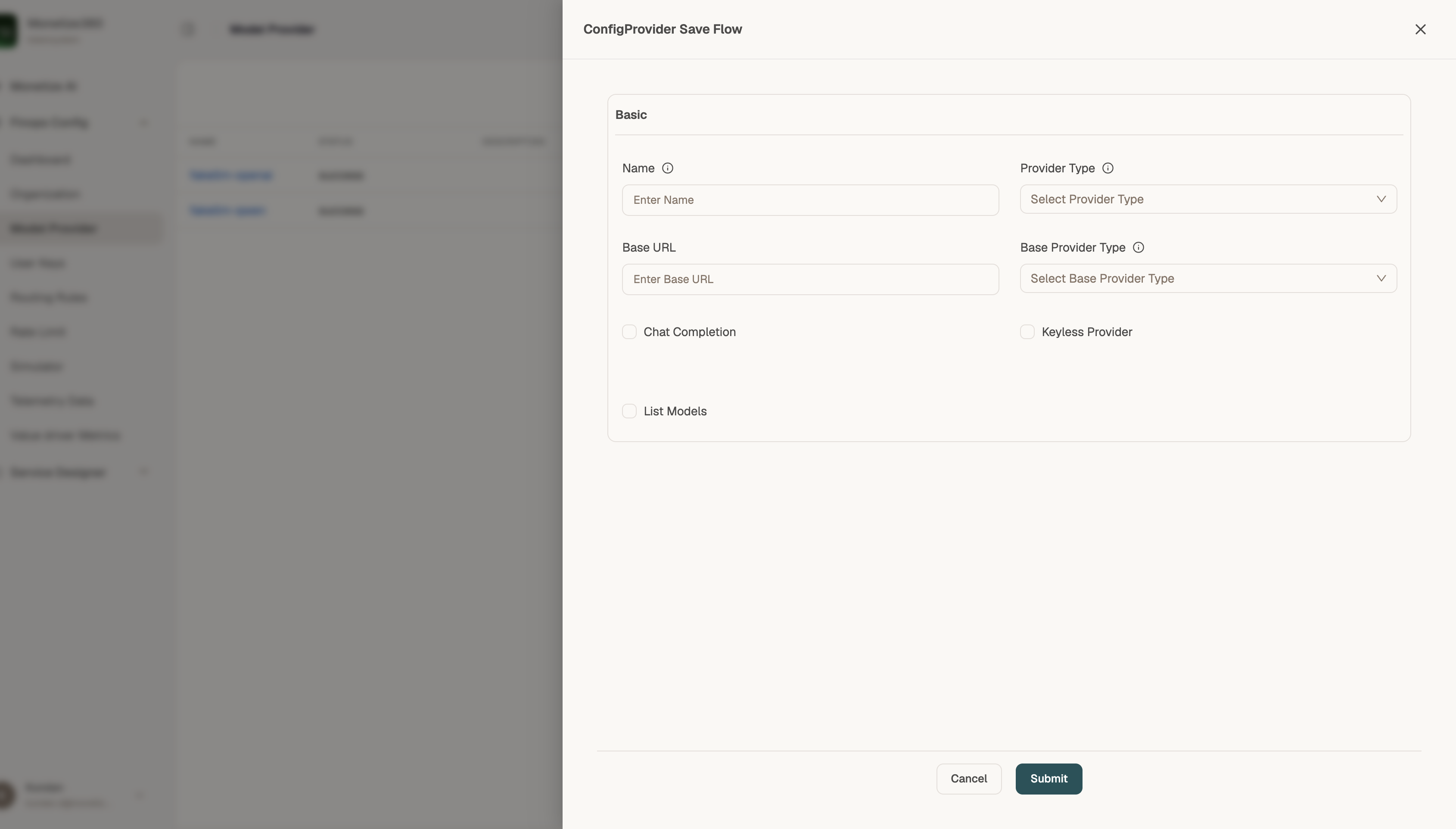 ConfigProvider create form
